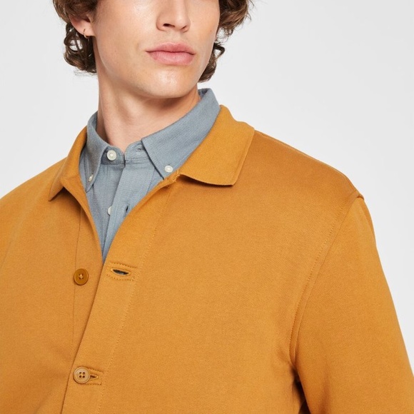 Terry Shirt Jacket - New With Tags - NEVER WORN - Gold - Picture 3 of 5